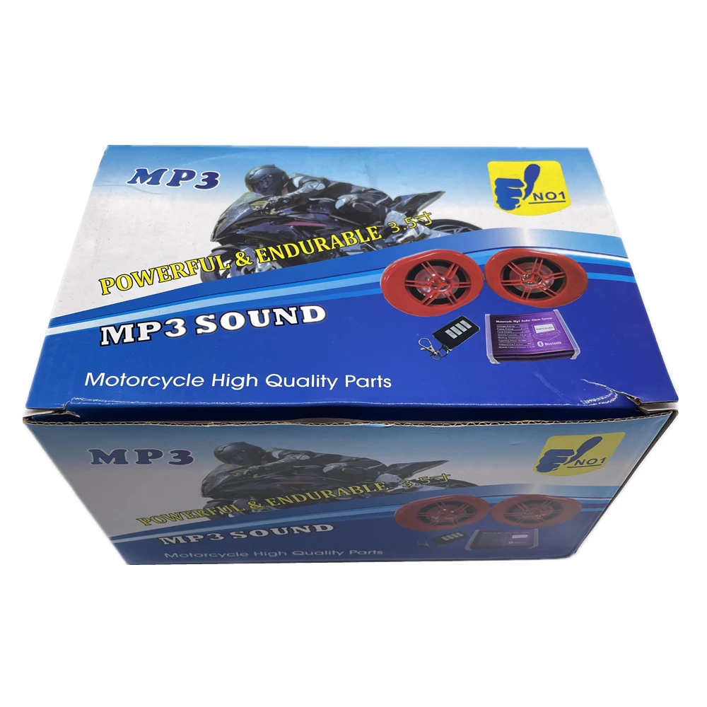 إنذار مضاد للسرقة للدراجات النارية مركبة كهربية مقاوم للماء زر المضيف مليون صوت Mp3 مكبر صوت للموسيقى راديو صوت صغير للمنزل #6