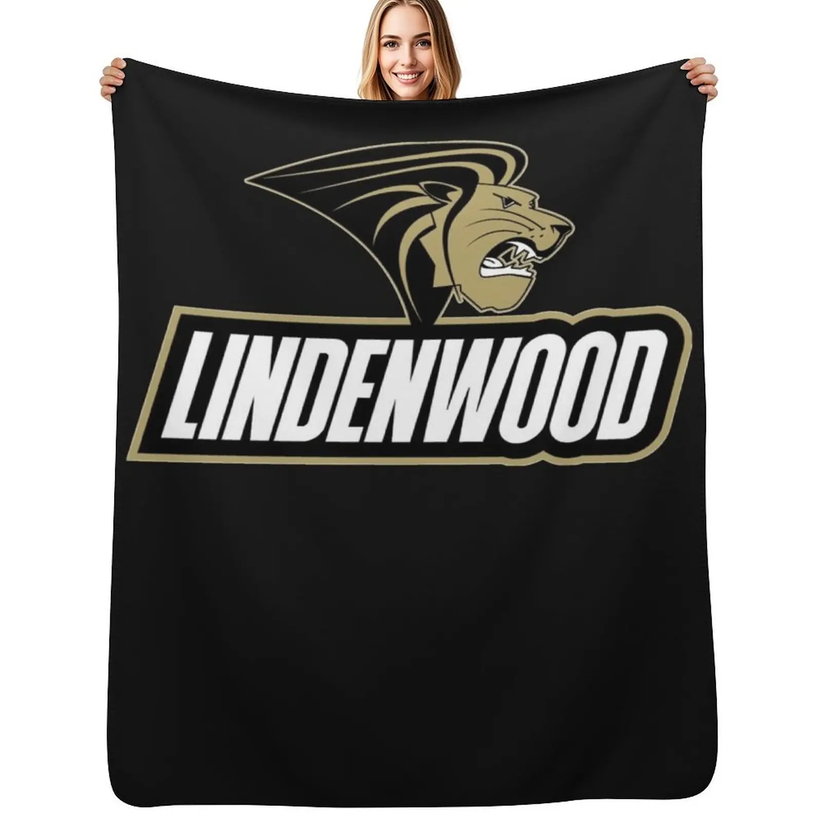 Lindenwood University Throw Blanket Ultra Plush Cozy Blanket for Napping Sleeping