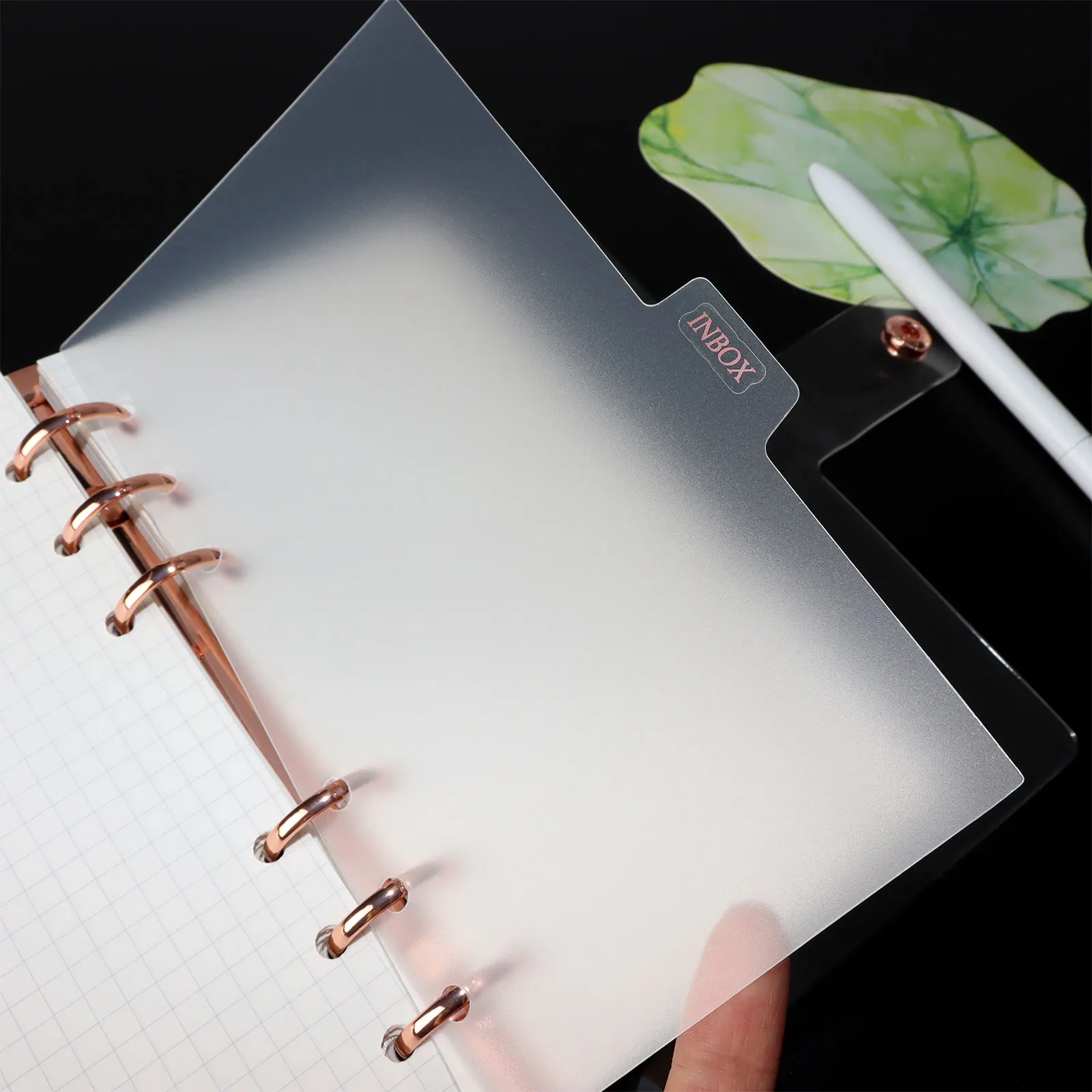 A6 Budget Binder Ordner Umfasst Transparente Rose Gold 6 Ring Planer Notebook Bindemittel Mit Tabs Binder Index Teiler