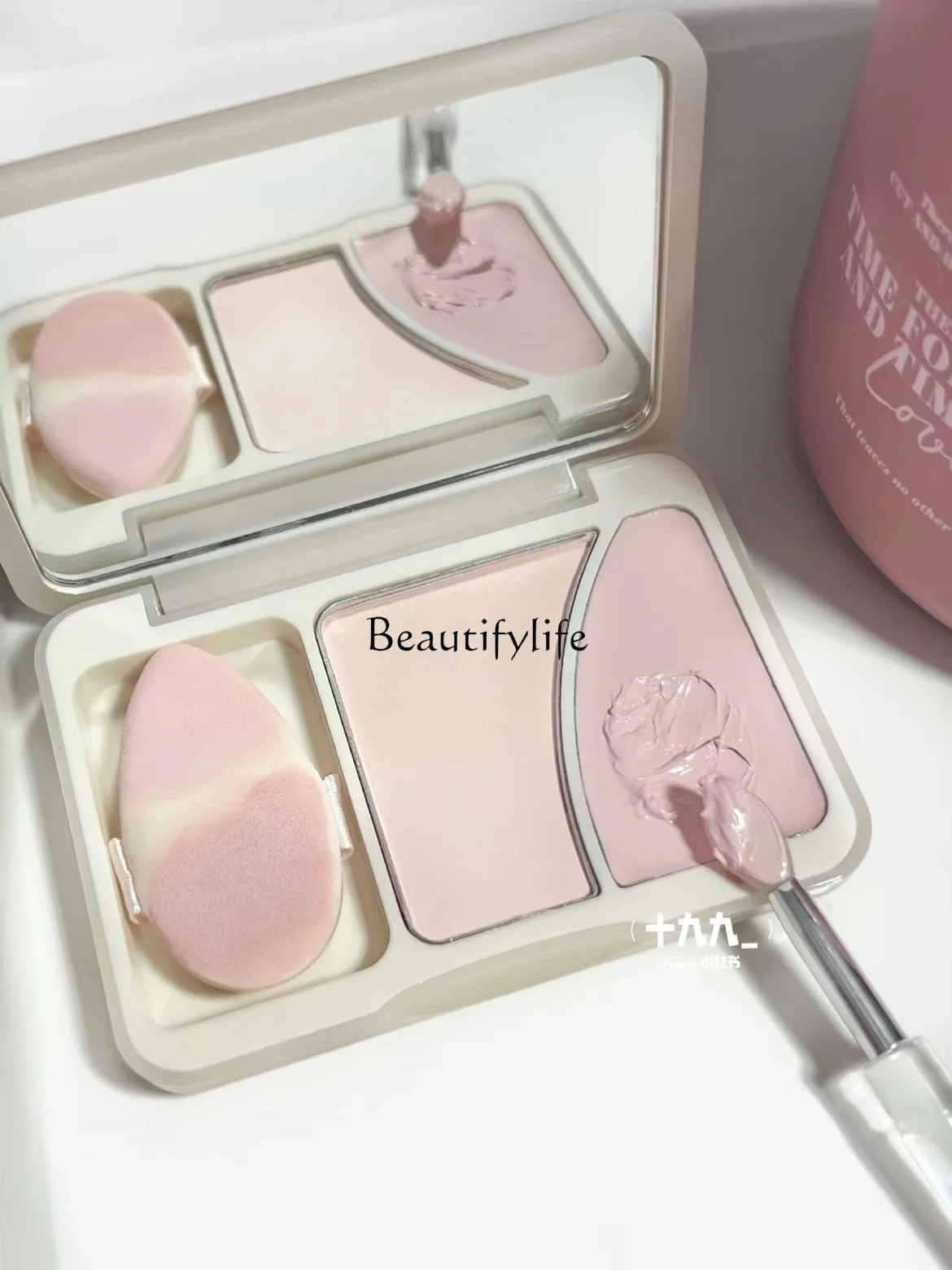 Pink Girlish Style Judydoll Light Pink Dual-Purpose Multi-Purpose Highlighting Powder Matte Brightening