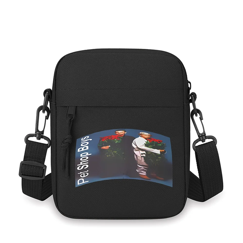 

Men holding red floral bouquets Men Crossbody Bag Single Shoulder Women Cartoon Anime Film Printing Design Unisex