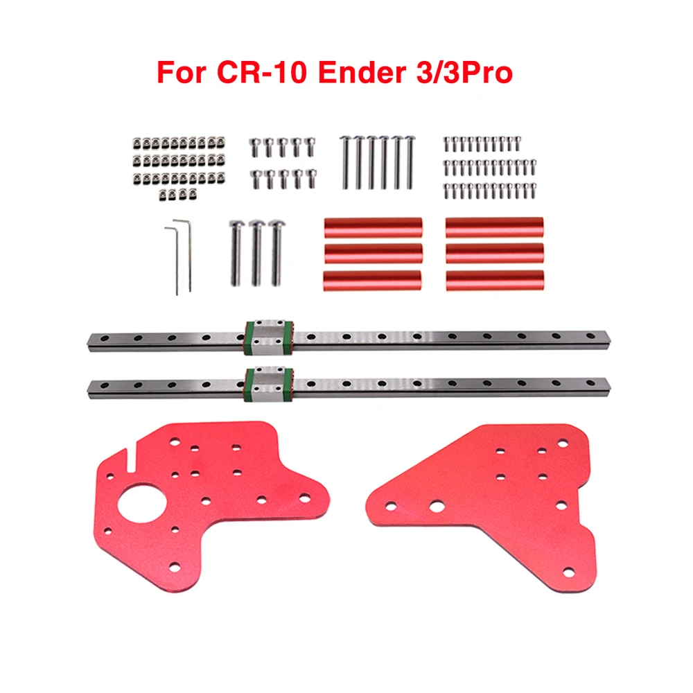 Imagem -02 - Dual Z-axis Linear Rail Guia Atualização Kit com Fix Plate Suporte de Montagem Impressora 3d Ender3 Ender Pro Ender-3 v2 Cr10 Mgn12c