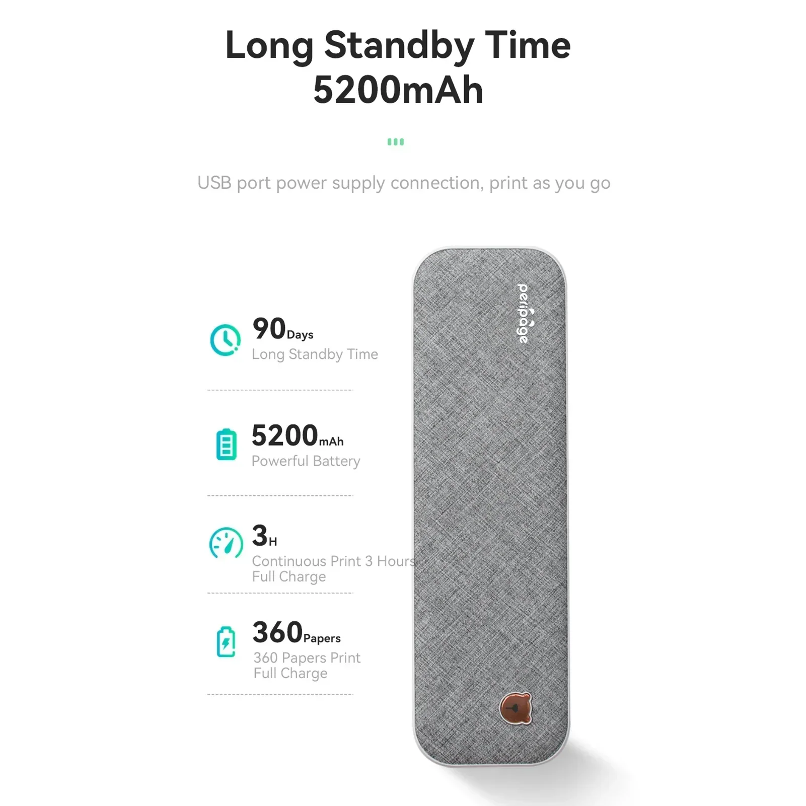 Новый! Принтер для бумаги A40 A4, беспроводной Bluetooth-термопринтер, поддержка мобильного смартфона, Android, IOS-принтер с 1 рулонной бумагой