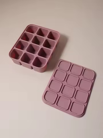 Hot sale 12 grid Cube Trays For Freezer Ice Ball Maker Mold Mini square Ice Cube Mold with Lid Making