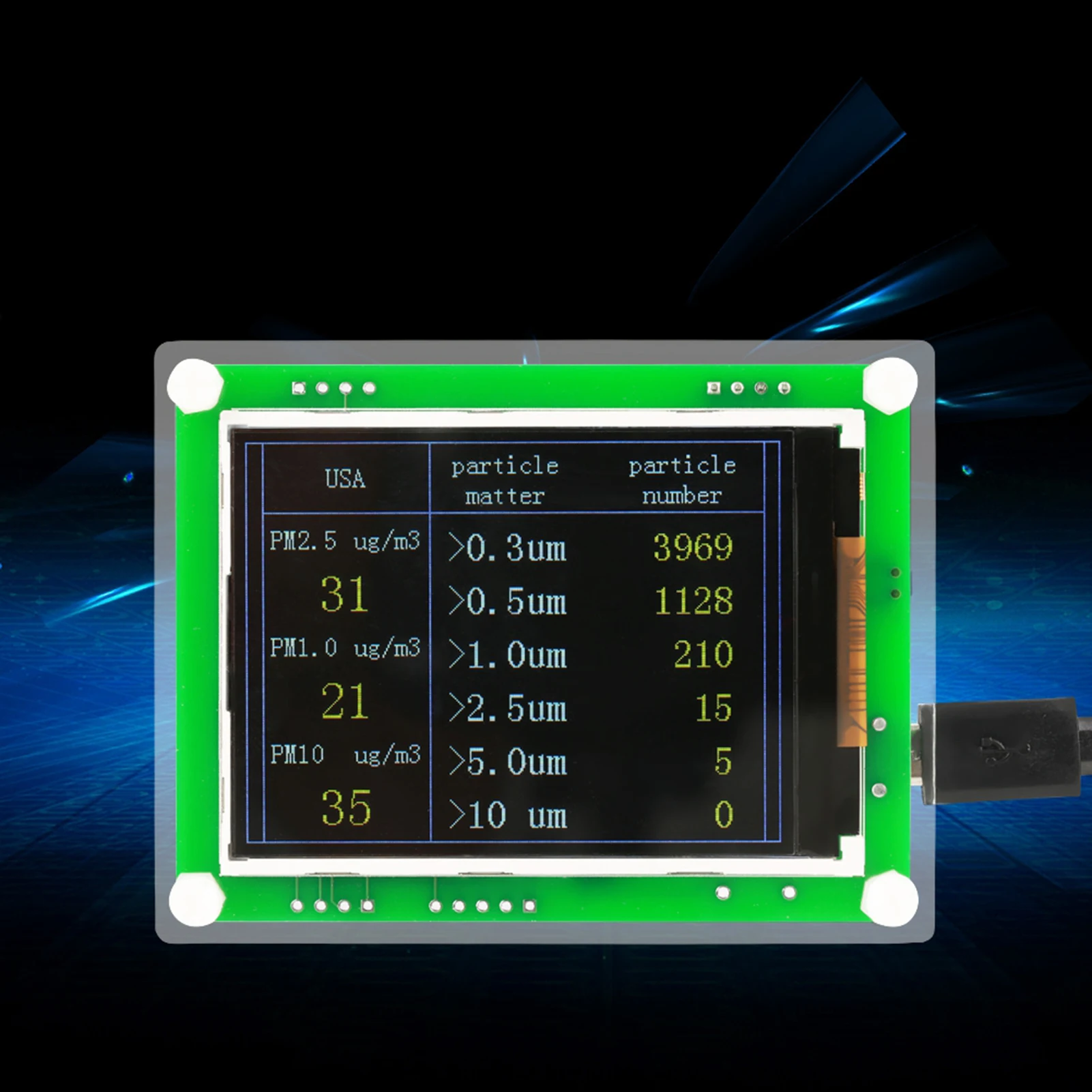 PM2.5 متر 2.8 ''متعددة الوظائف سيارة رقمية PM2.5 كاشف جودة الهواء رصد مراقبة الهواء المنزلي PM2.5 تستر PM2.5 رصد #1