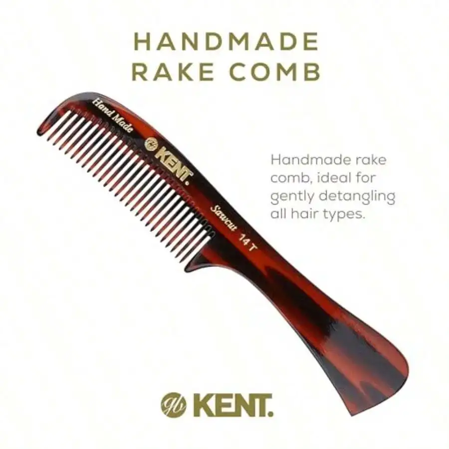 

Handmade 14T Wide Tooth Rake Comb For Long Thick Curly Wavy Hair Detangling Wet Dry