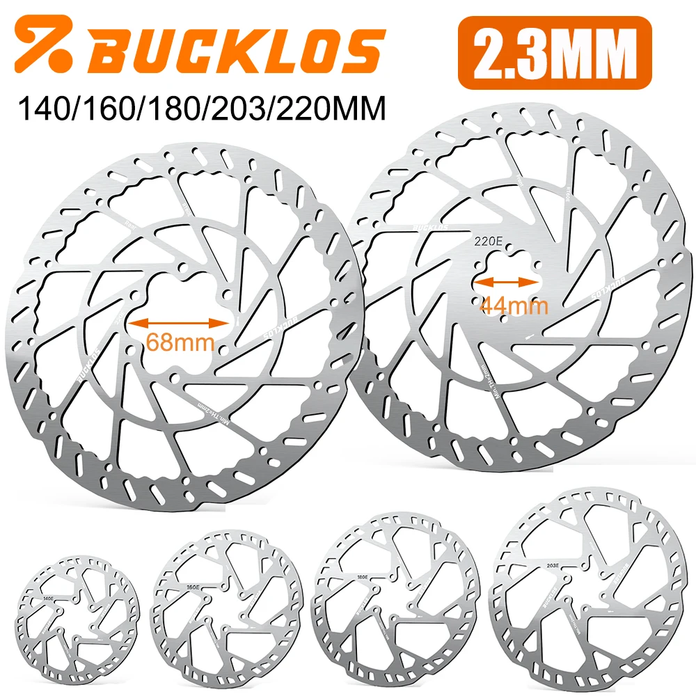 BUCKLOS 2,3MM E-Bike Bremsscheibe 140/160/180/203MM Elektrofahrrad-Bremsscheibe 220mm Dirt Bike Bremsen Vorne Hinten