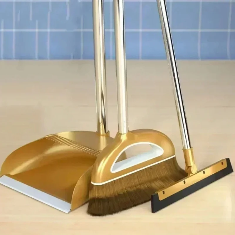 Plastic Broom and Dustpan Set Removable Combination Home Floor Cleaner Kit Sweeper Wiper Cleaning Tools Household Accessories