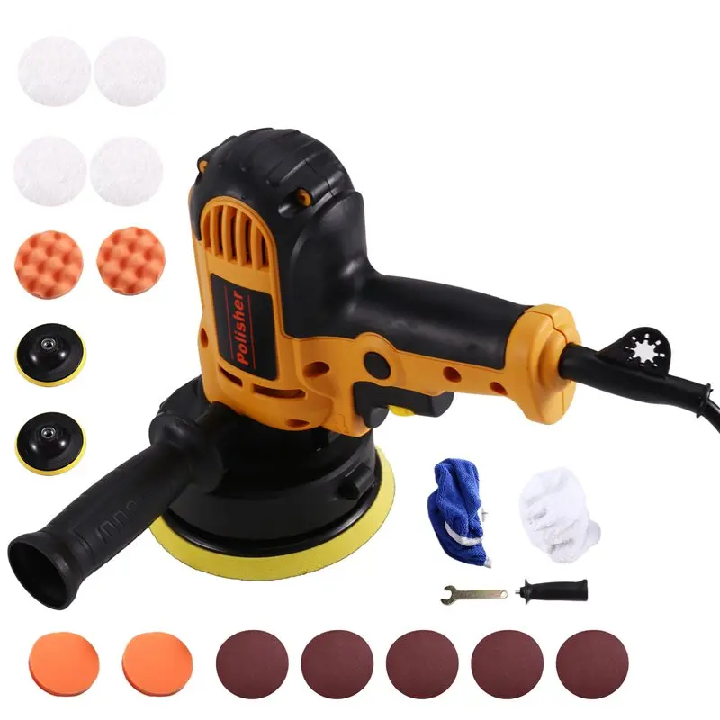 Buffer Polisher 600-3700RPM Variable Speed Car Polisher Buffer Waxer 5-Inch EU Plug