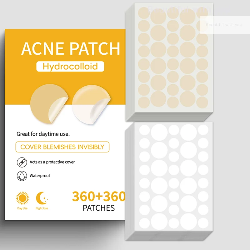 

720pcs/set Face Skin Care Acne Pimple Patch 2 Sizes Invisible Professional Healing Absorbing Spot Sticker Covering For Men Women