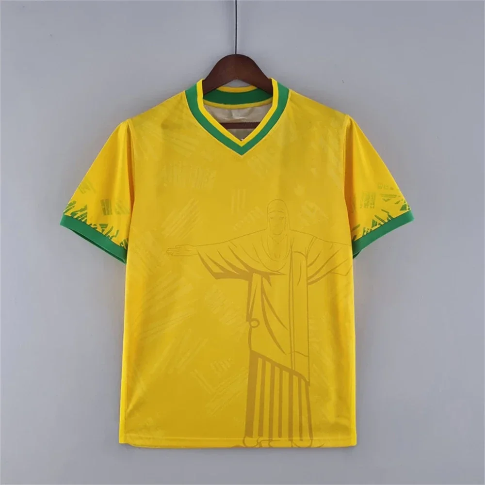Summer Football Training Top Brazil Special Edition Jesus Black Grey Football Jersey Adult Children Outdoor Quick-drying Tshirts image 5