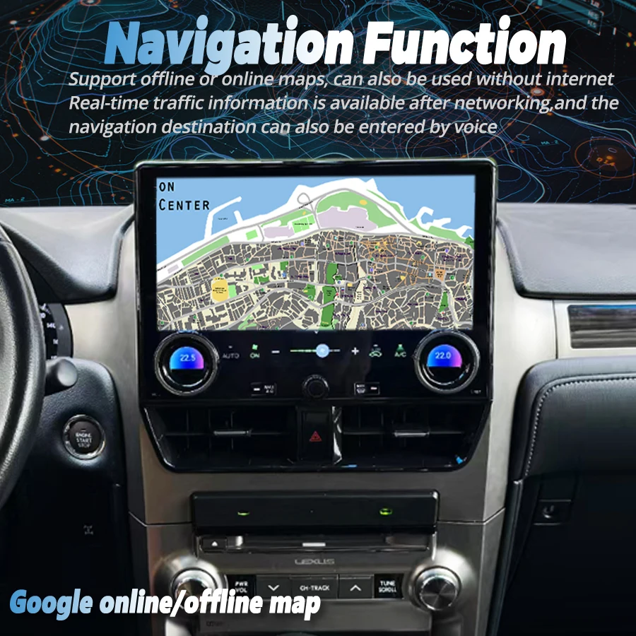 12.5 بوصة راديو السيارة الجديد أندرويد لكزس GX400 Gx460 2015 2010-2019 CarPlay نظام تحديد المواقع ستيريو سيارة الوسائط المتعددة مشغل فيديو رئيس وحدة