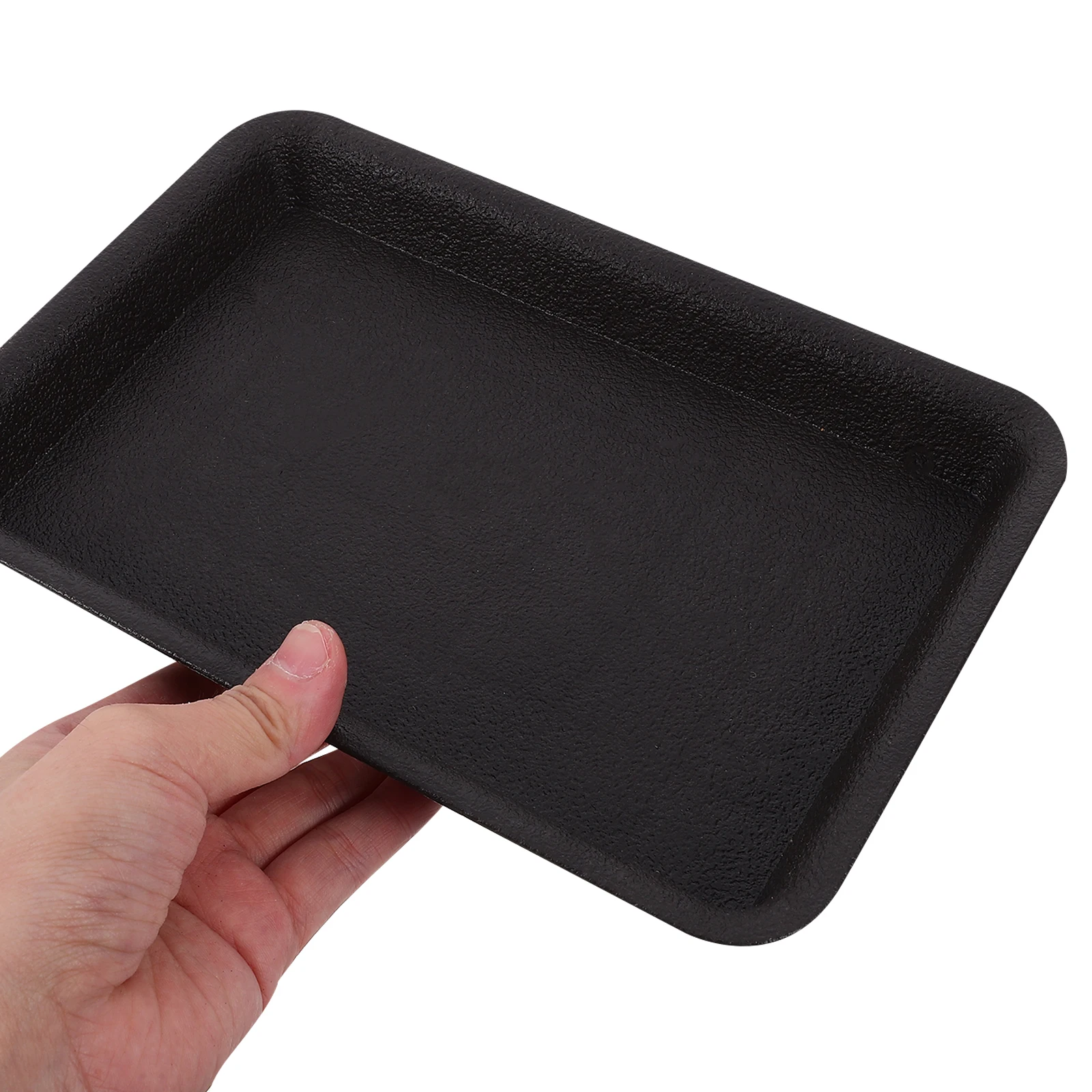 

6pcs Black Rectangular Plant Saucers for Flower Pot Trays Garden Plants Catch Water No Holes Strong Long Lasting