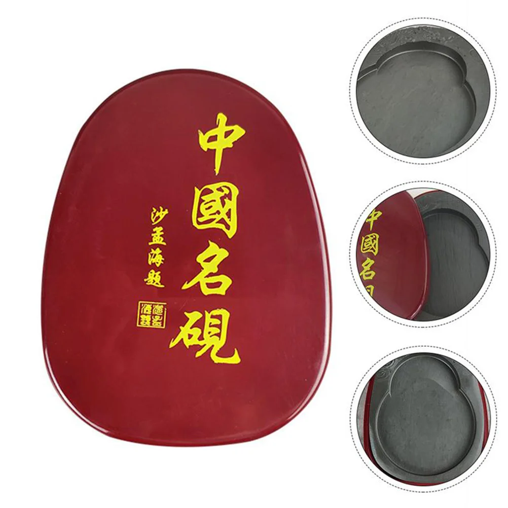 Sumi Practice Inkstone Stone Students Calligraphy Ink Stone Portable Ink Stone With Cover Ink Grinding Supplies 5/6/7/8 Inch