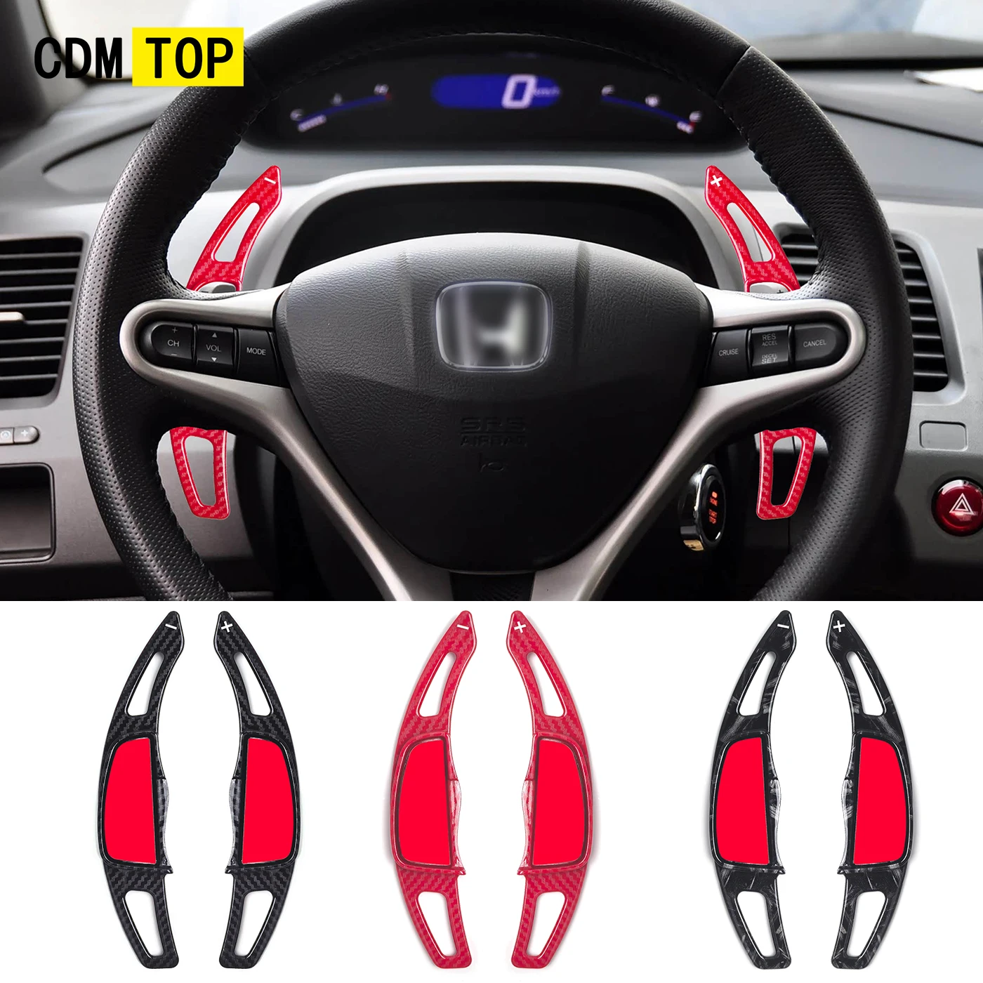 For Honda Civic 8th Gen FD6 Jazz Fit 2008-2011 City/Insight 2007-2012 Car Steering Wheel Shift Paddles Shift Extension