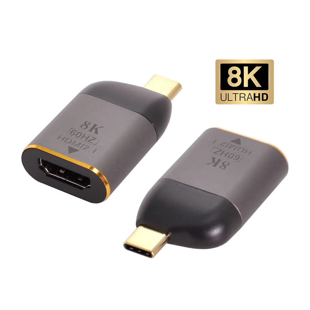 

USB4 USB-C Type-C Source to Female HDTV 2.0 Display 8K 60HZ UHD 4K HDTV Male Monitor Adapter