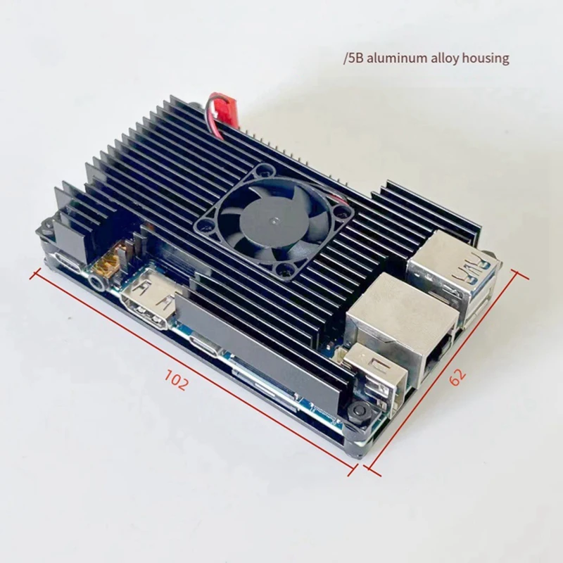 El disipador de calor del ventilador de la placa de desarrollo Smart-For Orange Pi 5B es resistente y duradero