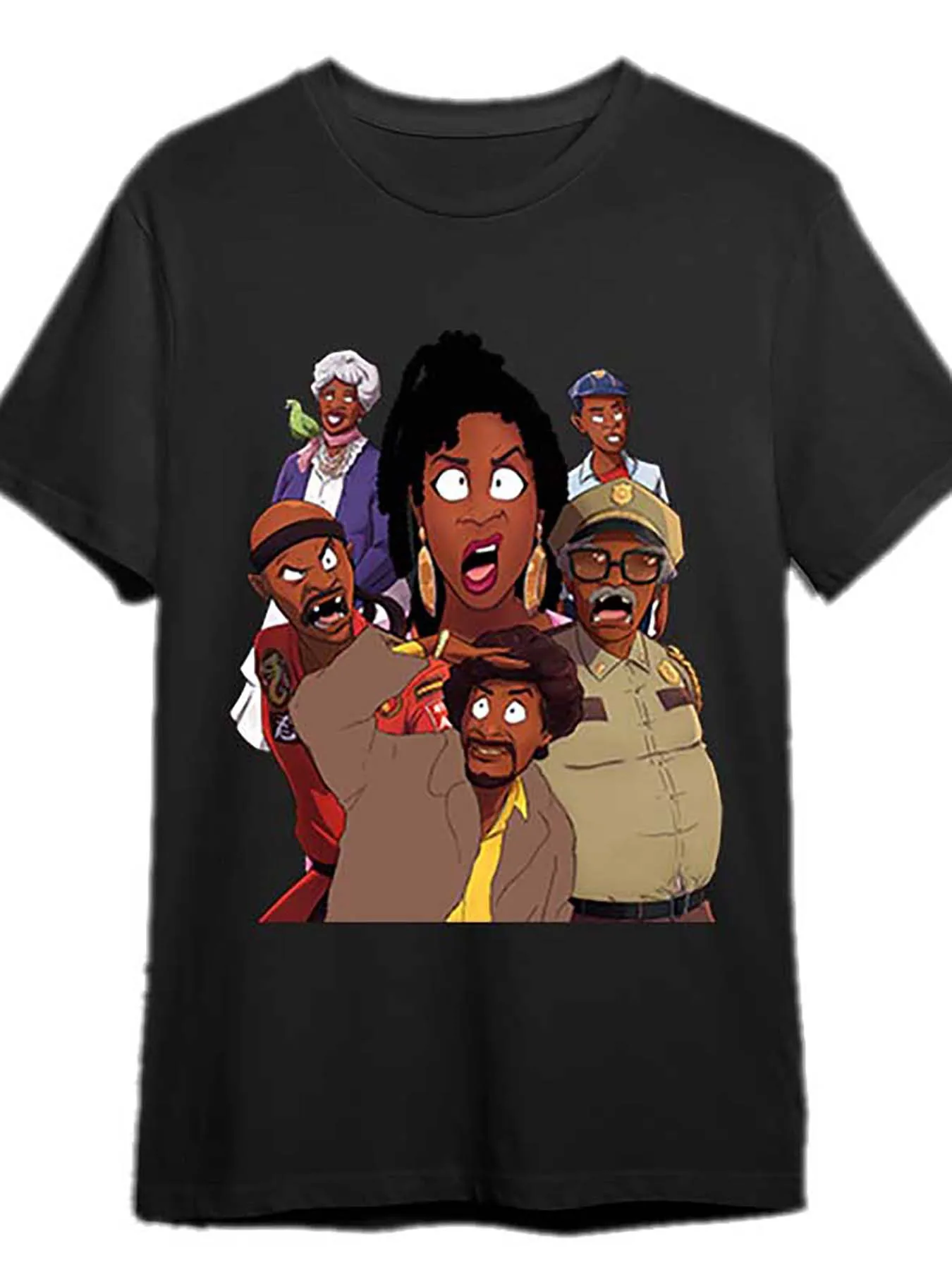 

1PCS Martin Lawrence T-shirt Men's Short Sleeve Fun Pattern T-shirt Series, Black PR