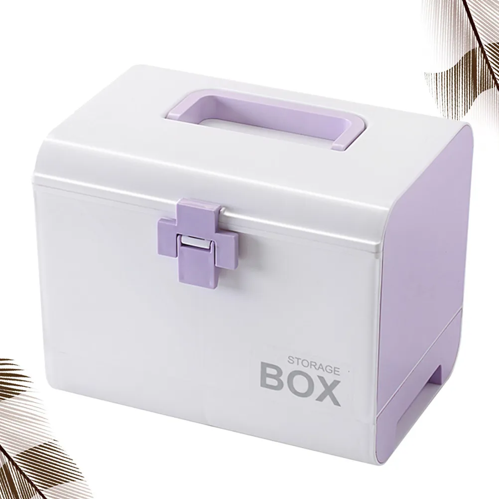 1Pcs Storage Case Lightweight Plastic Portable Pill Organizer with Sealed Cover for Family Medicine Travel Outdoor Use