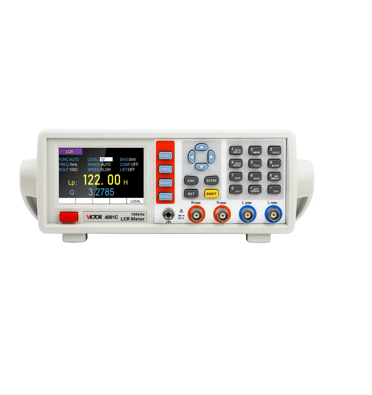 VICTOR 4091C 10 Hz -100 KHz Bandwidth Frequency Adjustable 10 ~ 2000 Mv Digital Bench Top LCR Meter