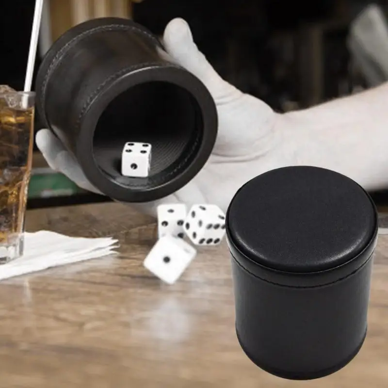 Juego Dices Cup PU Dices cuero Rolling Cup