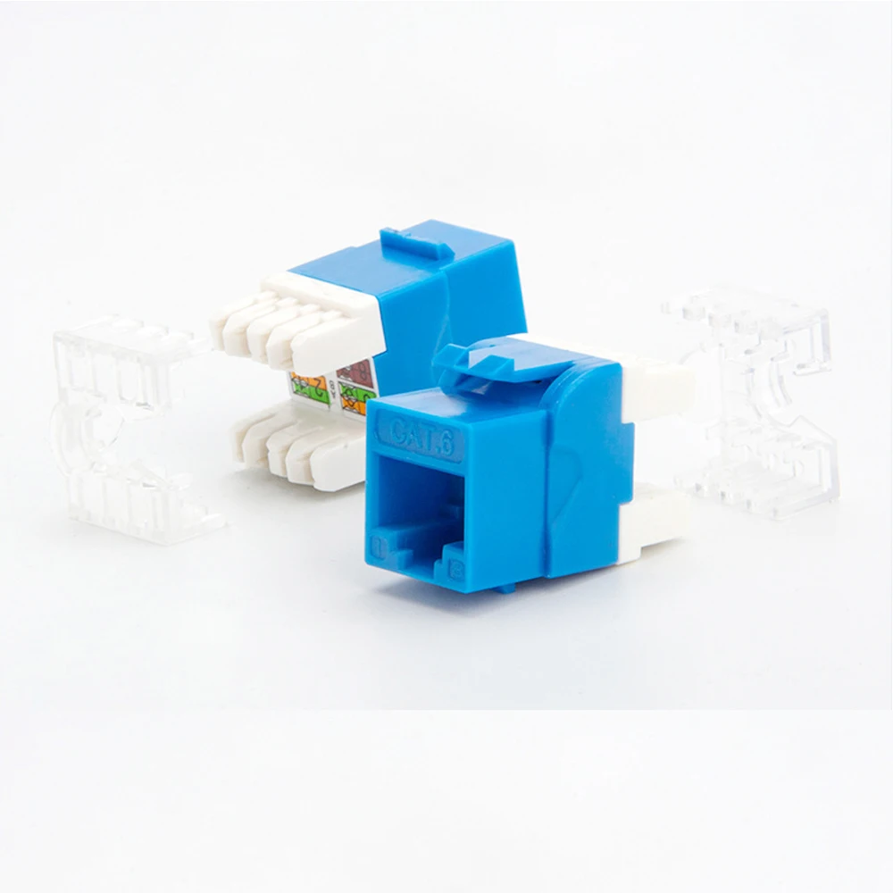 RJ45 UTP Unshielded Keystone Jack Module, Self-Locking, CAT5E, CAT6, CAT6A, Zinc Alloy, Computer Network Adapter, 5Pcs customize