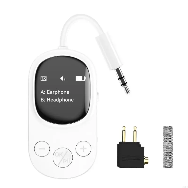 Wireless Bluetooth-compatible 5.3 Adapter Transmitter with Double Connection Capability for TV Car Home Auditory Systems 24BB