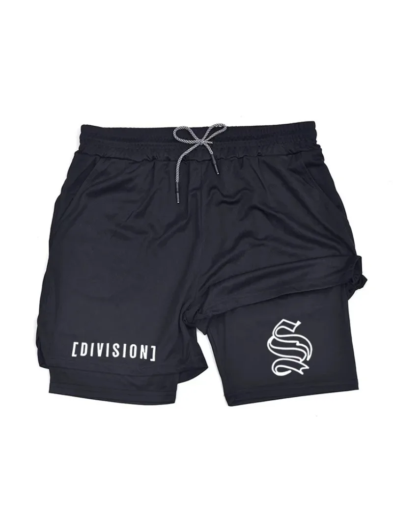 Men Running Shorts 2-In-1 Double-deck Sport New Shorts Sportswear Gym Fitness Short Pants Training Jogging Bottom Men's Clothing