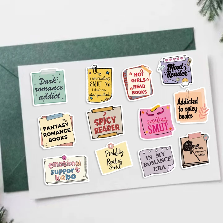 50PCS Bookish Sticky Note Scrapbook Stickers Diary Laptop Luggage Skateboard Graffiti Decal Fun Stylish Classic Toys