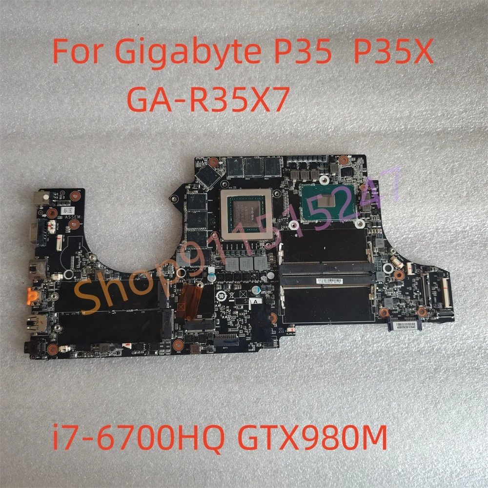 GA-RP35X5 For GIGABYTE P35 P35X V5 Laptop Motherboard With i7-6700HQ CPU GTX980M GPU Notebook Mainboard Tested OK