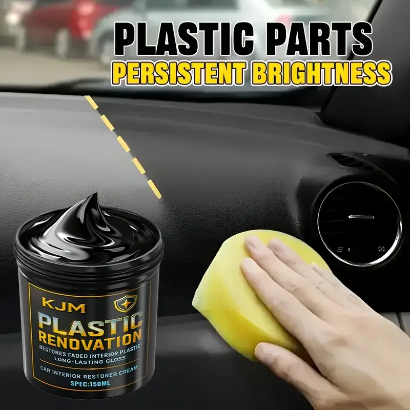 

НОВЫЙ восстановитель черного пластика — подходит для автомобильных пластмасс, декоративных полосок и шин | Насыщенный блеск | Восстановите выцветшие поверхности