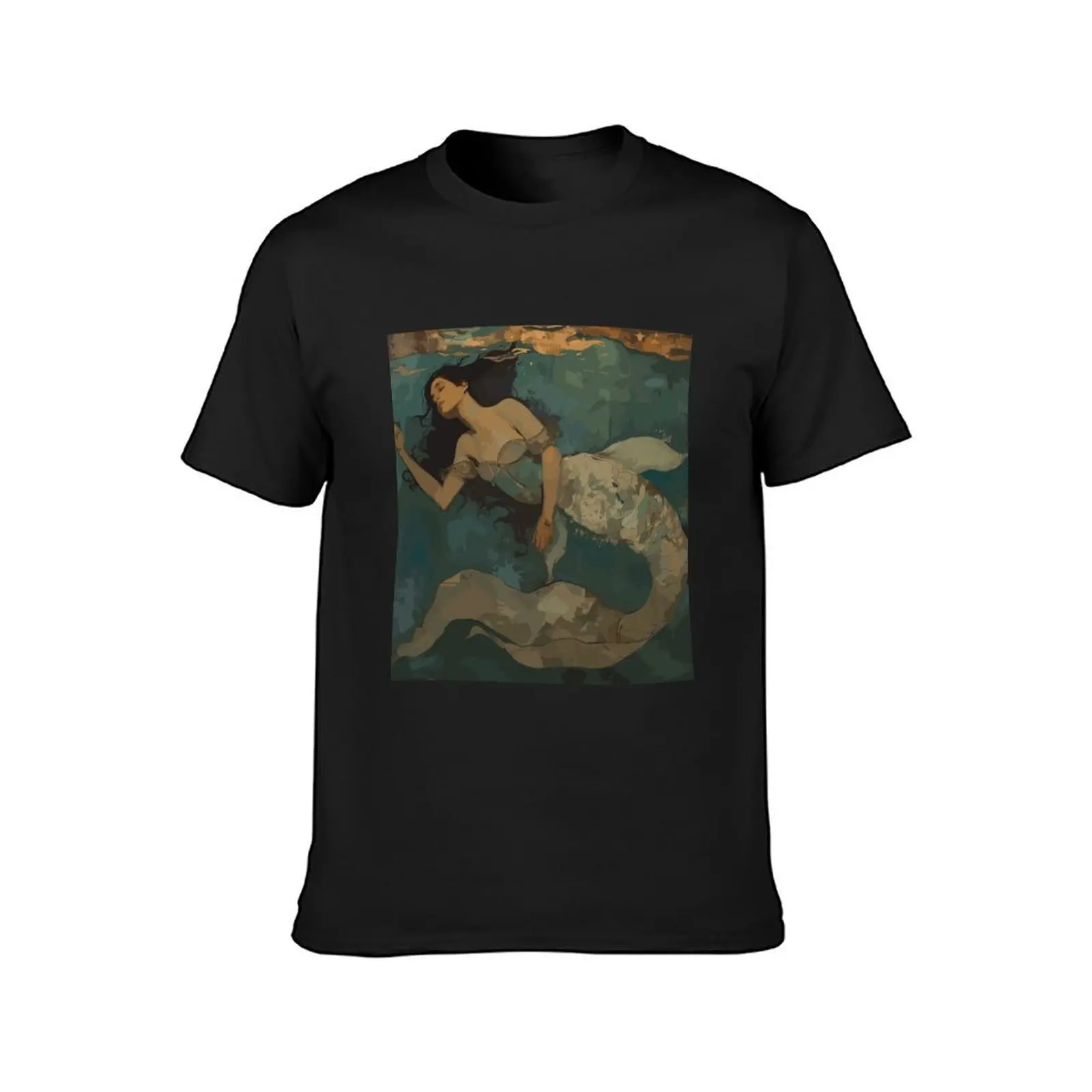 Mermaid Art T-Shirt Short sleeve tee summer clothes quick drying plus sizes mens vintage t shirts