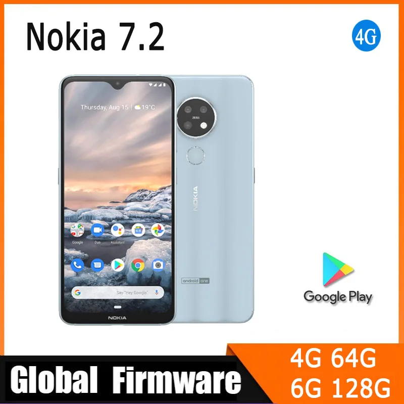 Nokia 7.2 4G Smartphone: 48MP Camera, Qualcomm Snapdragon 660 CPU, 3500mAh Battery, Full-Screen Display - Used phone