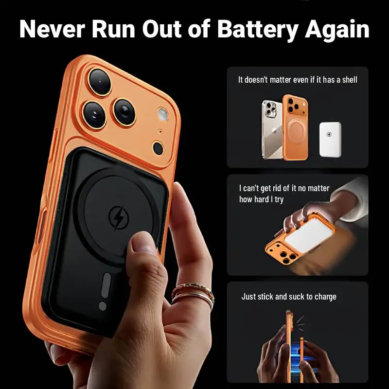 Magnetisches kabelloses Ladegerät 10000 mAh: 15 W PD-Schnelllade-Powerbank für die iPhone 16/17, 15/14/13/12-Serie
