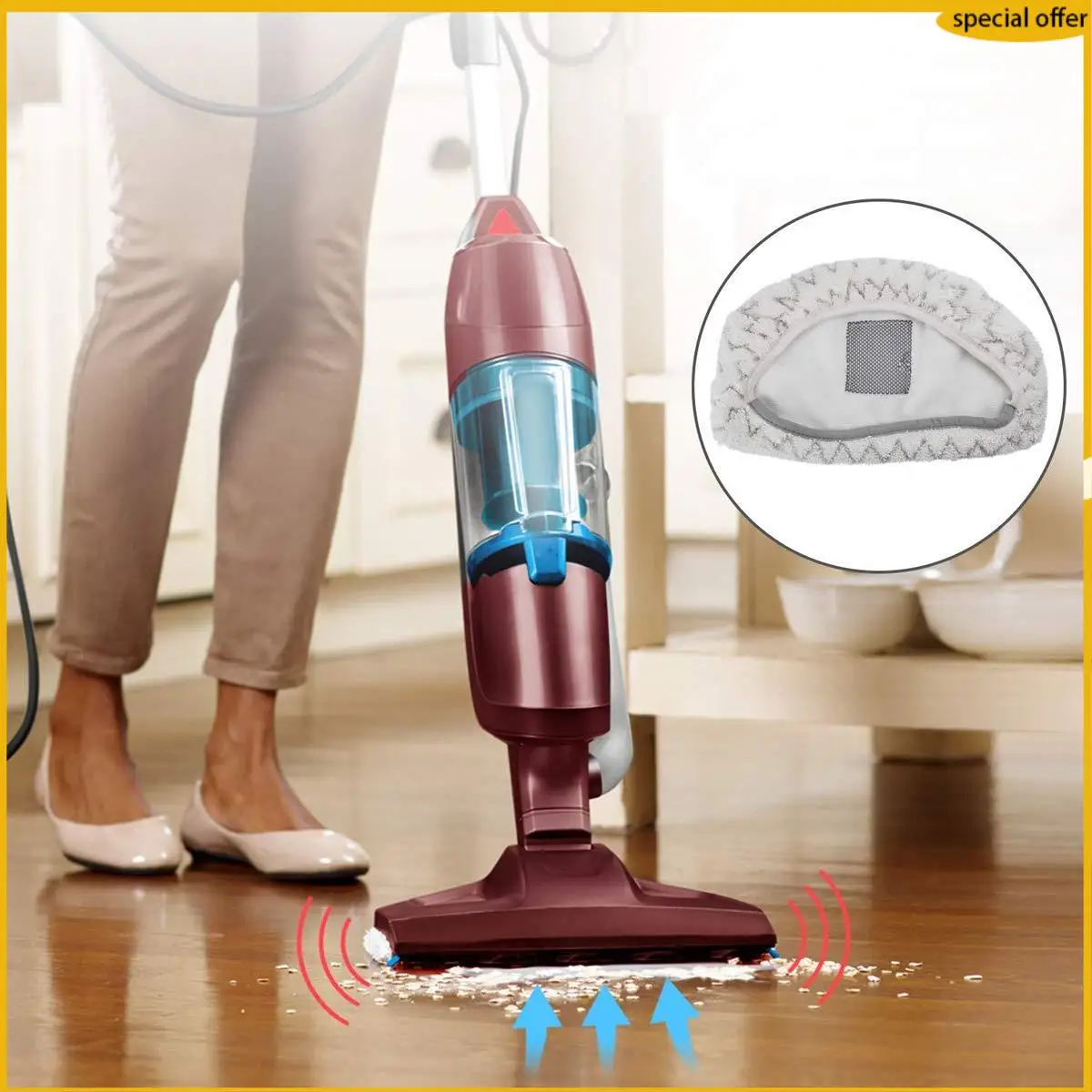 

A50I Washable Steam Mop Pads Replacement For Bissell Powerfresh 1940 1544 1440 Series Steam Mop, Model 1544A, 2075A, 1806, 5938,