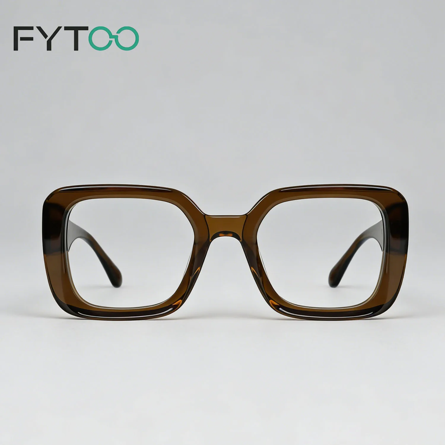 

Trendy new style, full frame square glasses, suitable for both men and women, brown frame, essential for holiday gatherings, str
