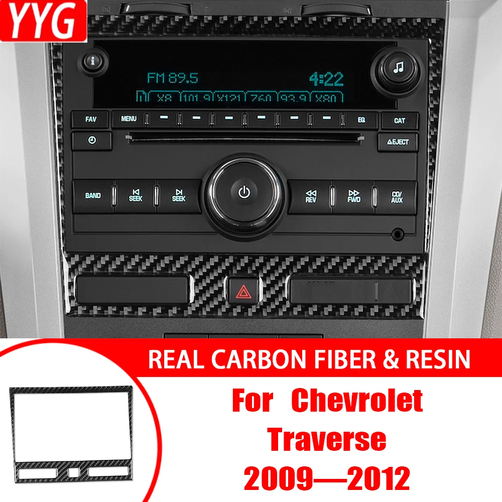 

Car Interior Accessories Center Console Radio CD Outer Panel Carbon Fiber Trim Sticker For Chevrolet Traverse 2009—2012