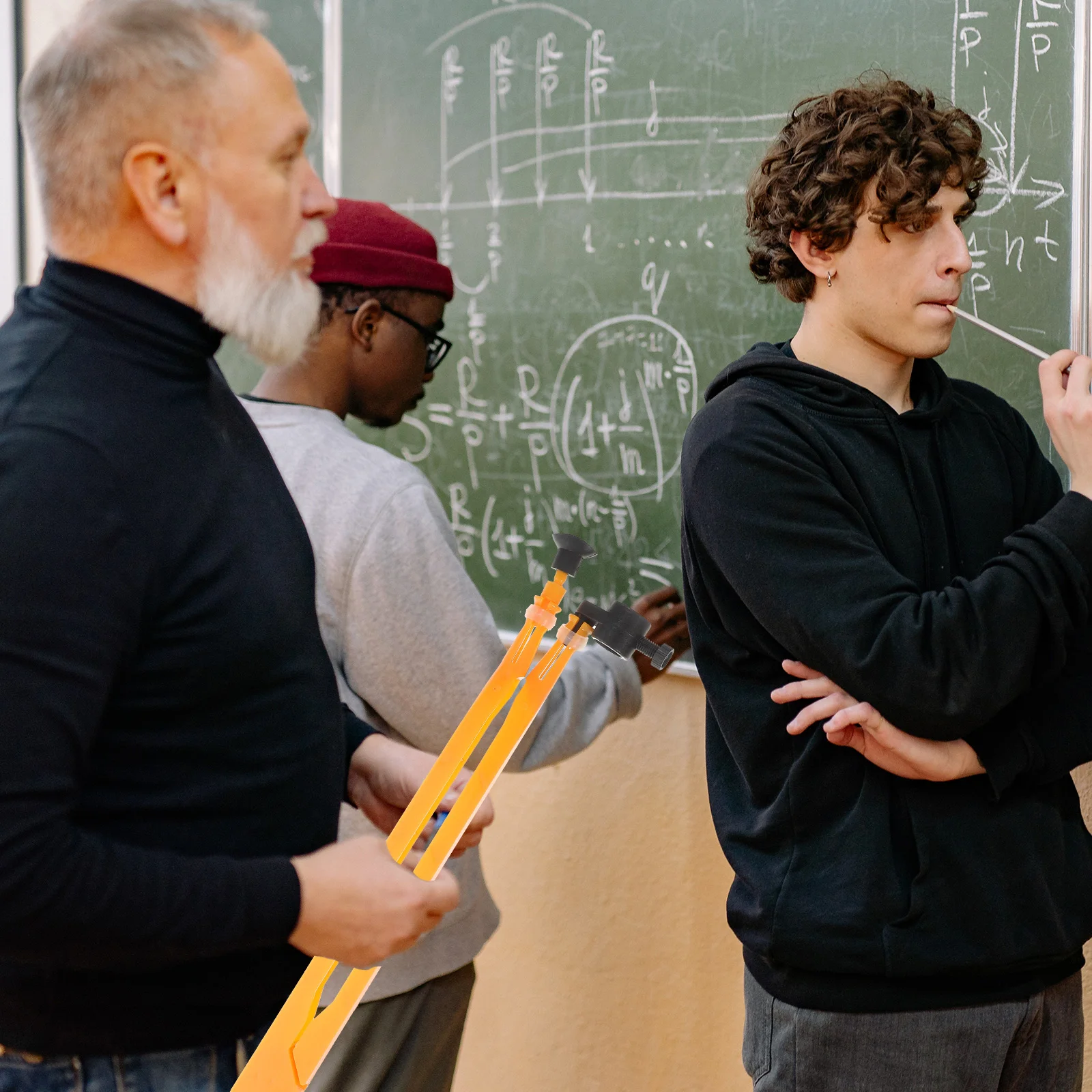 Circle Protractor Beam Compass Yellow Blackboard Drawing Tool Semicircle Lightweight School Large Diameter Measuring