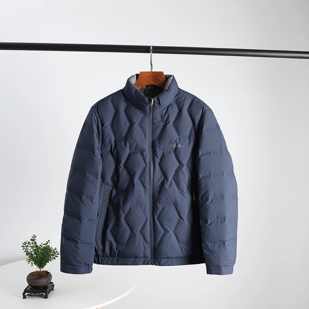 

Двусторонняя утепленная мужская куртка-пуховик для осени и зимы, повседневная, из полиэфирного волокна