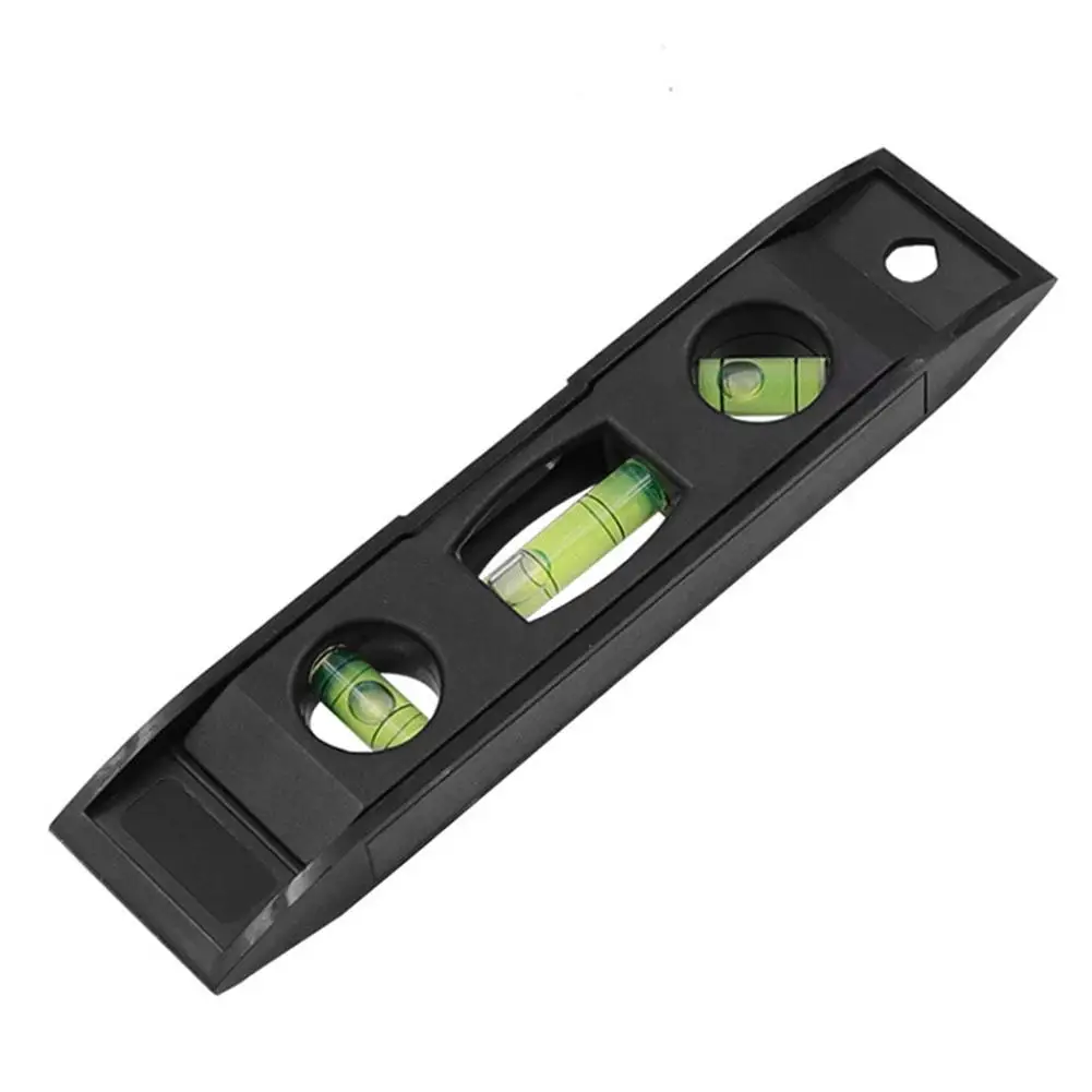 Horizontal Ruler 3 Bubble Spirit Level Magnetic ABS Shell Mini Pocket Portable Spirit Level Tool Measure Tool Machinery Leveller