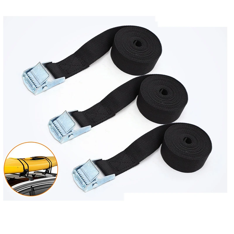 جديد 1 متر/2 متر/3 متر/4 متر/5 متر أسود مشبك التعادل أسفل حزام البضائع الأشرطة لسيارة دراجة نارية مشبك معدني حبل للسحب حزام بسقاطة قوية #1