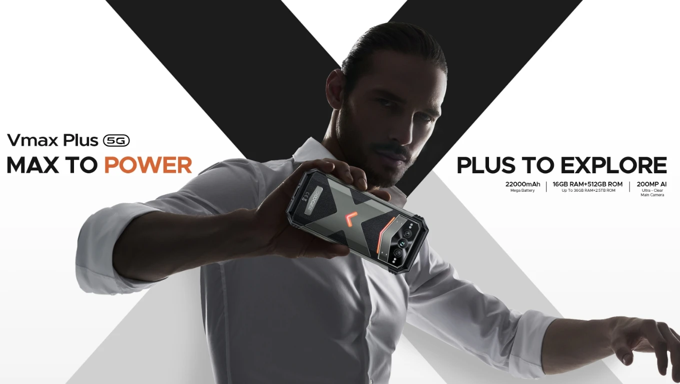 

DOOGEE V MAX PLUS смартфон с 5,5-дюймовым дисплеем, ОЗУ 16 ГБ, ПЗУ 2025 ГБ, 7050 Гц, Android 14
