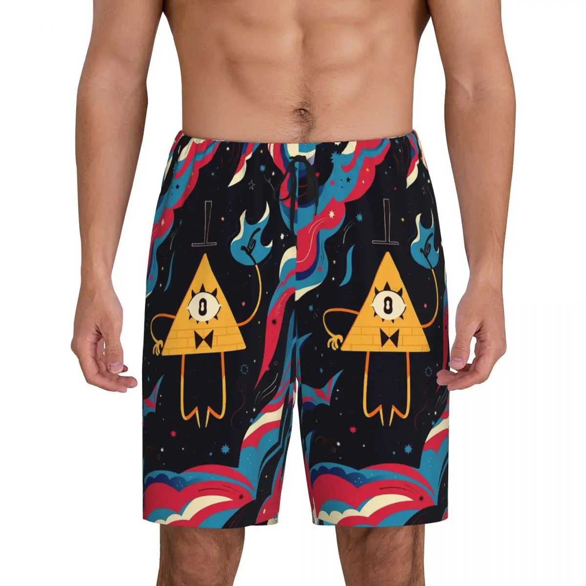 

Custom Cartoon Gravitys Falls Short Pajama Pants Men Sleepwear Sleep Lounge Bottom Shorts Sleeping Pants