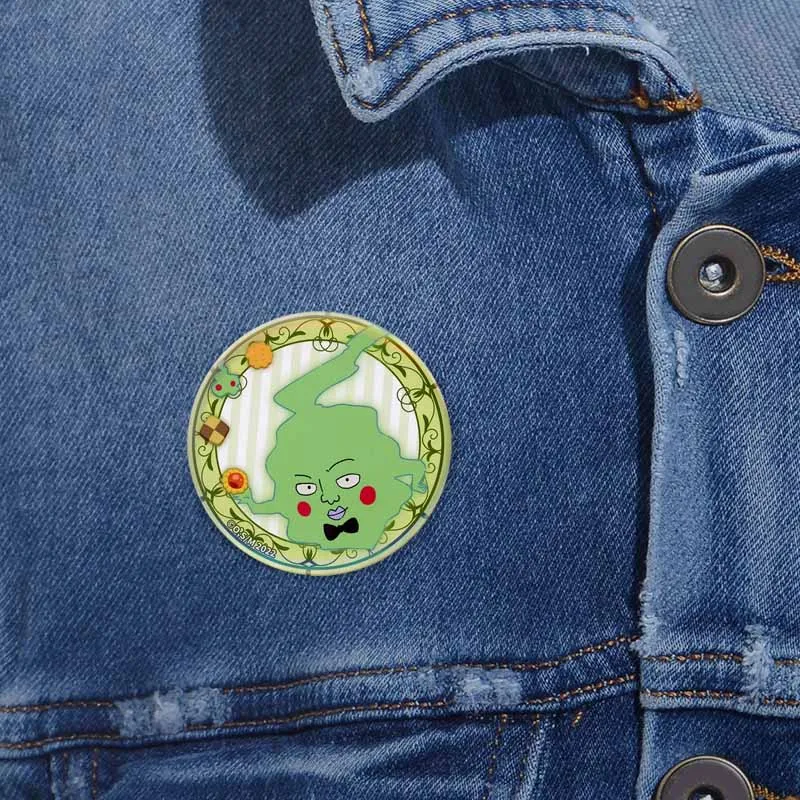 Creative Round Anime Brooch Pin Shigeo Kageyama Arataka Reigen Ekubo Cartoon Cosplay Badge Shirt Backpack Decoration Lapel Pins