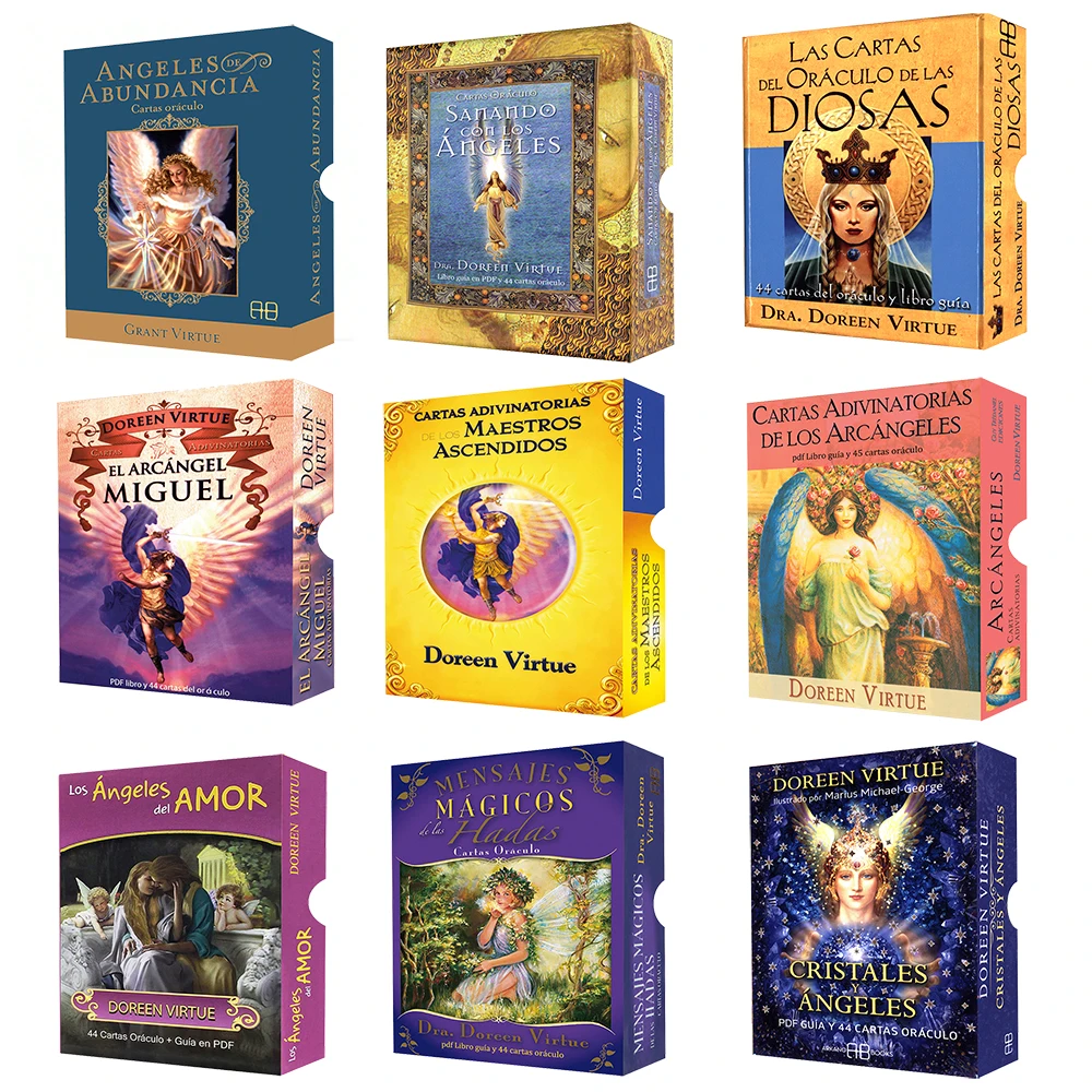 

Spanish Doreen Virtue Angel Series Oracle Cards Angel Dreams Oracle Cards Tarot Cards for Beginners with PDF Guidebook