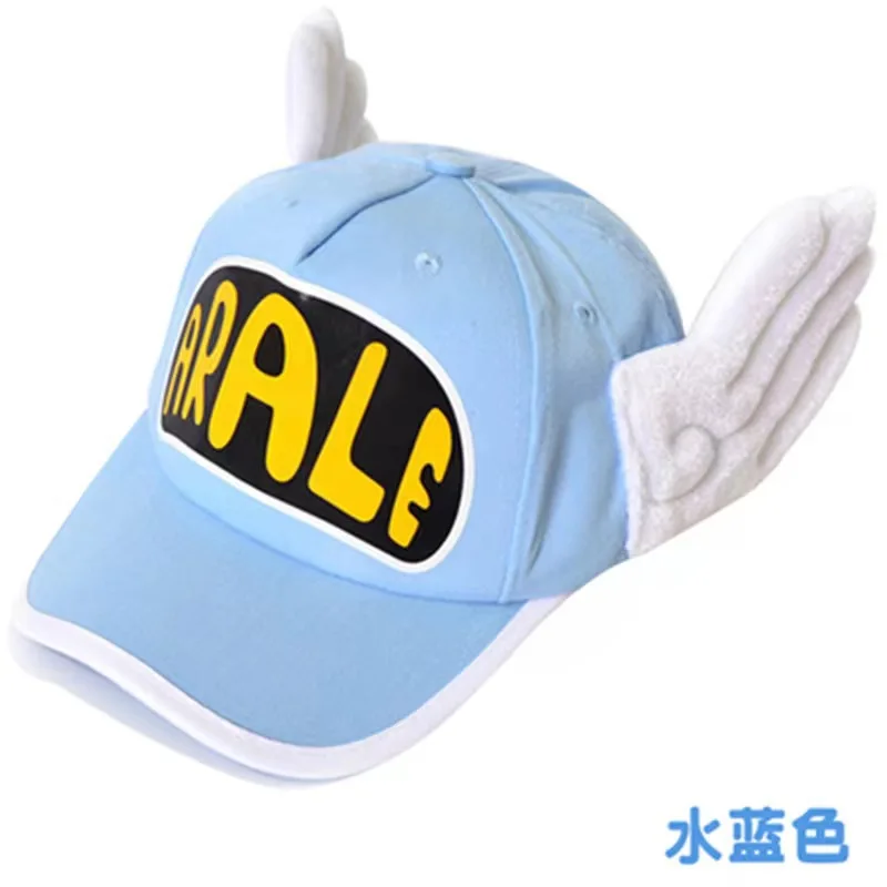 Anime Dr.Slump Cosplay Snapback Caps Cute Arale Baseball with Angel Wings Pink Baseball Hat Fashion For Kids Halloween Gift