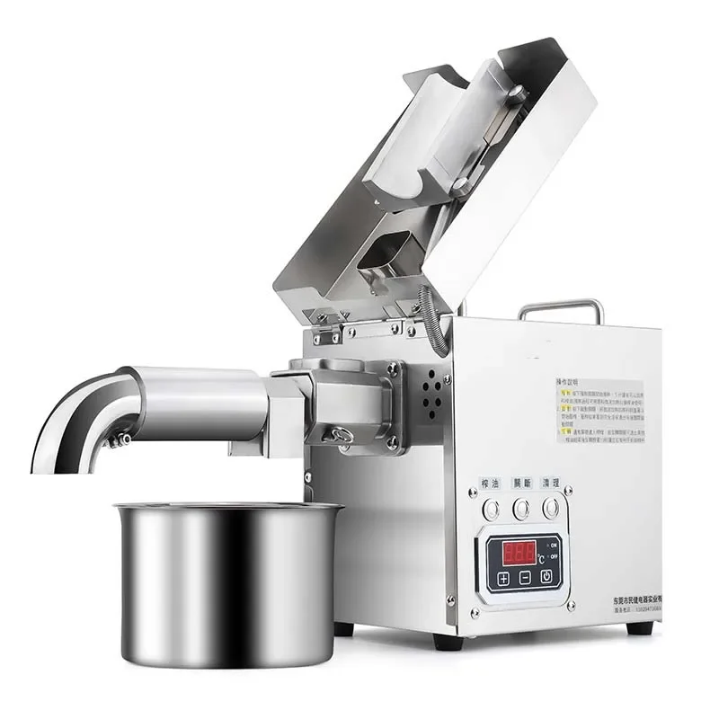 Mini Stainless Steel Automatic Cold Screw Oil Press hine Walnut Butter Cocoa Coconut Peanut Baob Seeds Oil Pressing hine