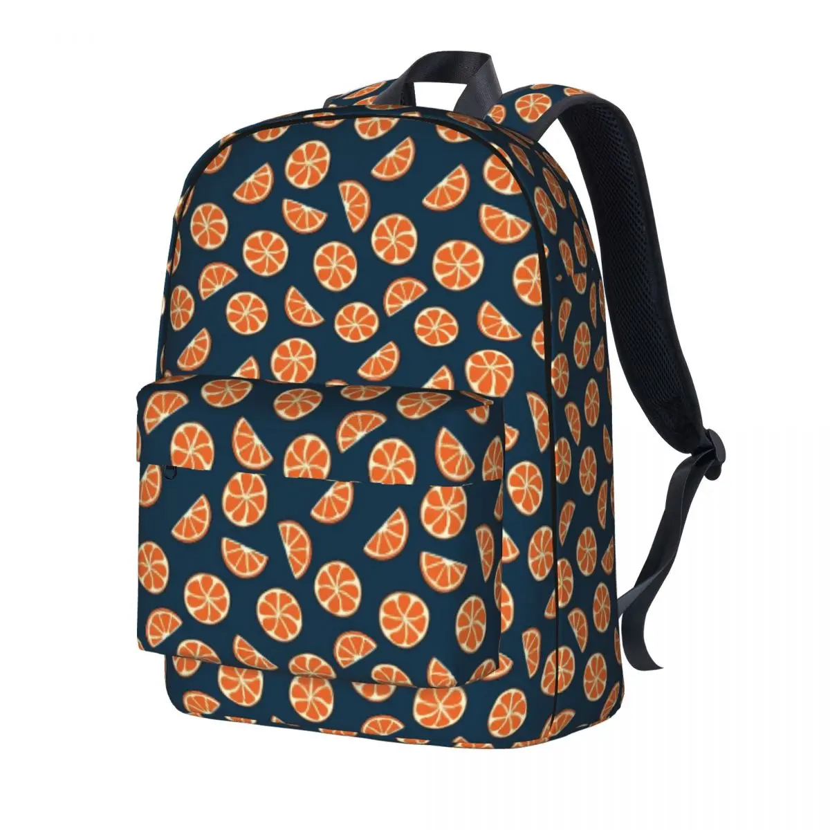 Oranges Slices Backpack Yellow Fruits Kawaii Backpacks Unisex Camping Pattern School Bags Colorful Rucksack