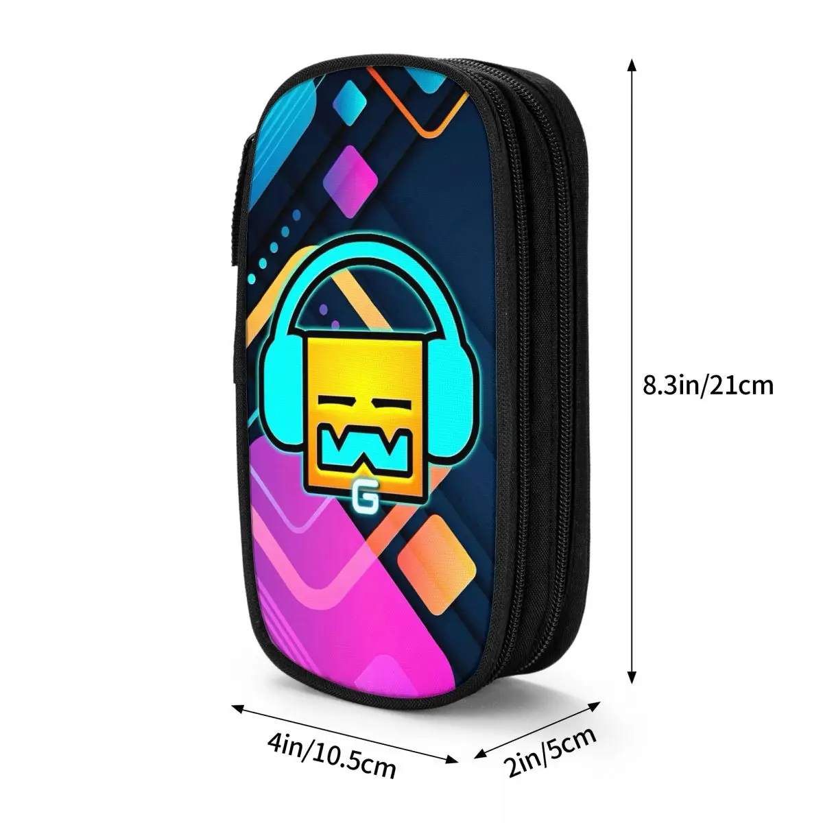 Imagem -06 - Geometria Dash Music Pencil Case Grande Bolsa de Armazenamento Video Game Pen Bags para Estudantes Escola Pencil Pouch Novo