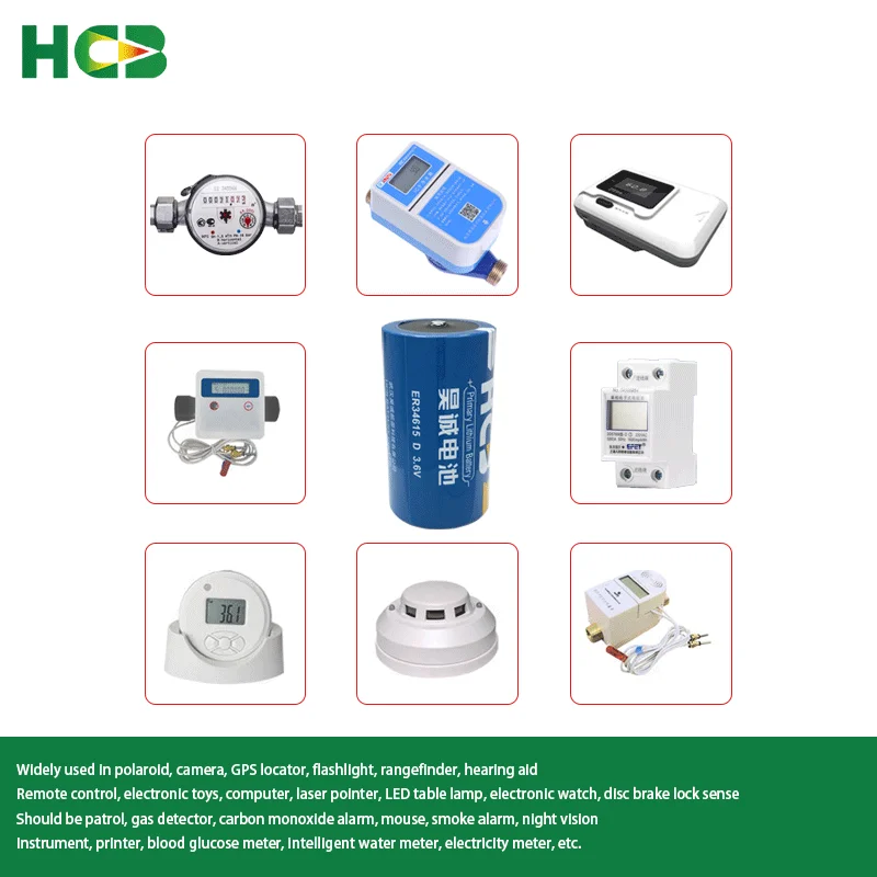 HCB ER34615 water and gas meters, flow meters, on-site temperature display instruments, CNC 3.6V lithium batteries